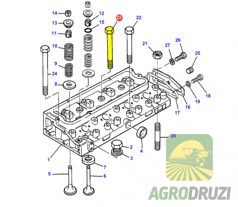 Болт головки двигуна 32181425  PERKINS ORIGINAL