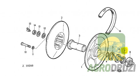 Ущільнення варіатора молотарки John Deere Z22297