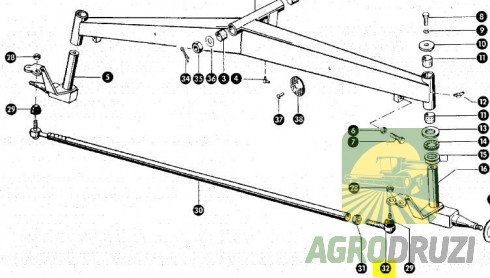 Накінечник рульового механізму Bepco d=28 mm Claas 633584