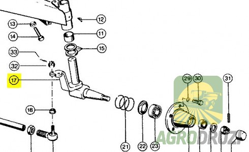 Цапфа ліва поворотний кулак CLAAS 685698