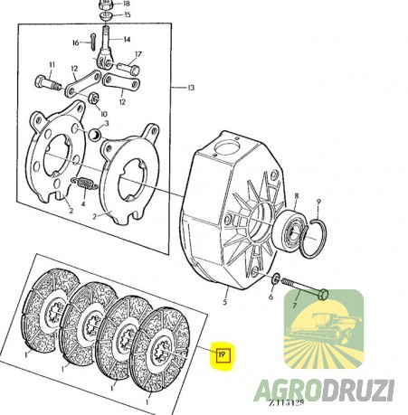 Гальмівний диск John Deere AZ42254