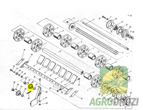 Зірочка Z12 fi30 під шпонку 5644/51-053/0