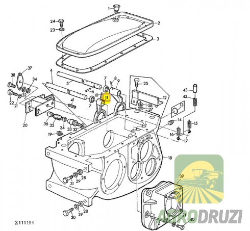 Вилка коробки передач John Deere Z11299