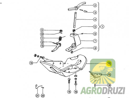 Підставка в’язального апарату (лижа)  CLAAS 808274