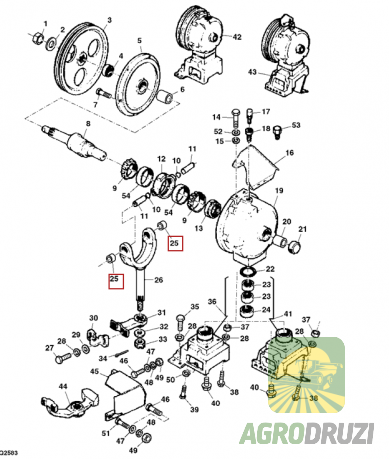 Втулка редуктора коси John Deere E57837