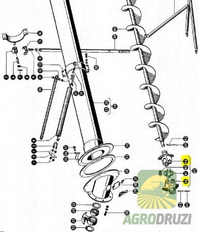 Вилка  хрестовини вигрузного шнека CLAAS 654586