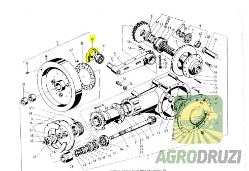 Корпус підшипника шатуна редуктора Sipma 2012-040-003