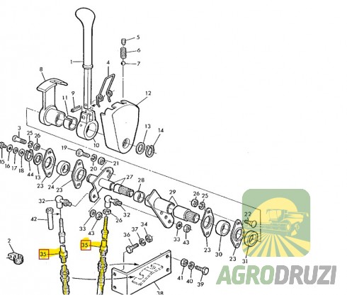 Трос переключення передач L=2440mm John Deere AZ34569