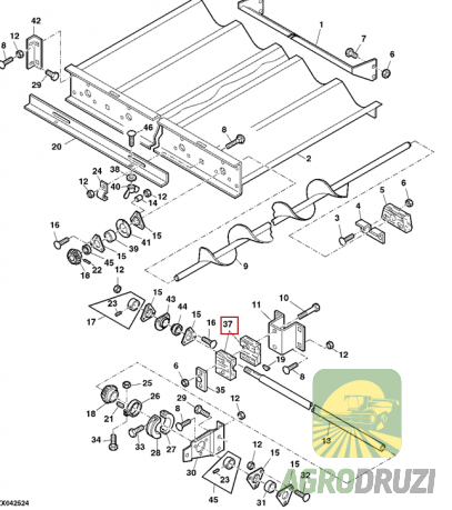 Підшипник деревяний fi25 mm John Deere H135475