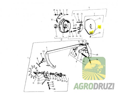 Пальчик тарілки включення голок Sipma 2023-080-120