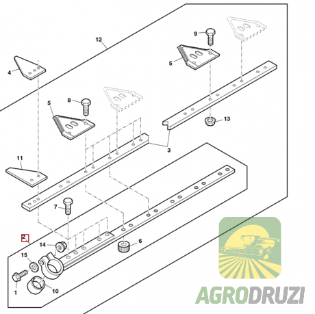 Головка коси John Deere AH168634