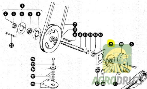 Корпус з підшипником JHB Claas 676304