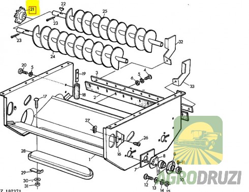 Зірочка елеватора AGV Z8 fi25mm крок 41.4мм John Deere Z11212