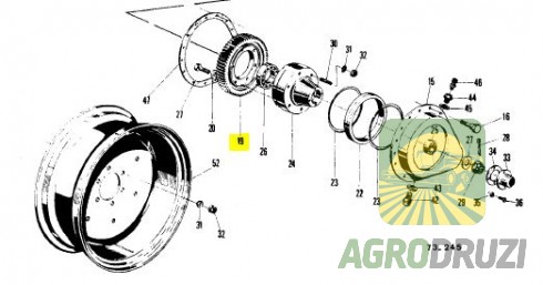 Шестерня бортової z63 MF 416955M1