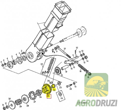 Зірочка Z30 (крок 15.8) John Deere Z11435