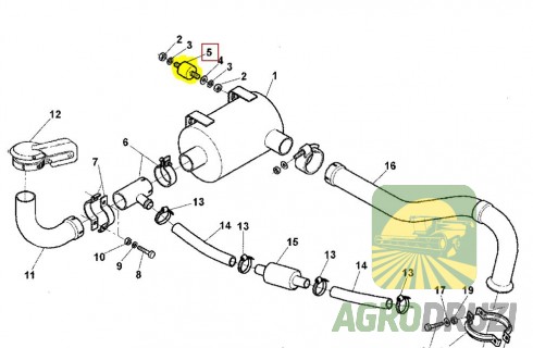 Відбійник гумовий, подушка варіатора JOHN DEERE AZ27269
