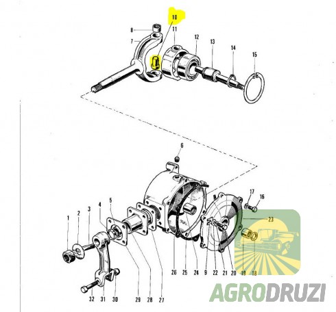 Палець валу-вилки редукора жатки Massey Ferguson 249149M3