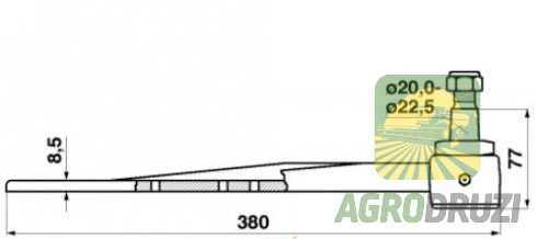 Головка коси d=20-22мм JOHN DEERE AH21346