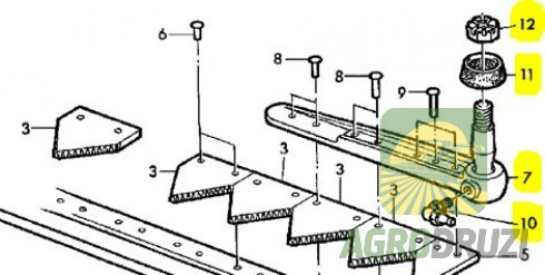 Головка коси d=20-22мм JOHN DEERE AH21346