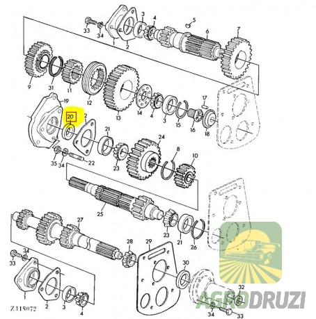 Сальник 35x51x7 коробки передач SKF 13569 John Deere AH21815