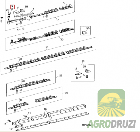 Головка коси John Deere AZ34218