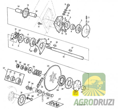 Кришка запобіжної муфти перевантаження d=30mm John Deere Z10846