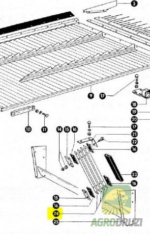 Планка передня грохота CLAAS 704342