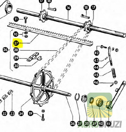 Планка похилого транспортера 690mm CLAAS 770191