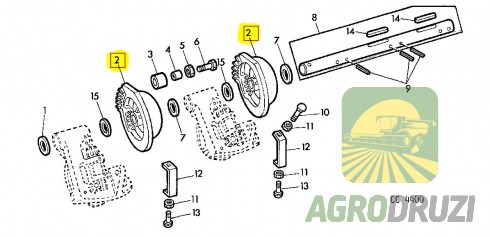 Тарілка приводу в’язальних апаратів JOHN DEERE E65028