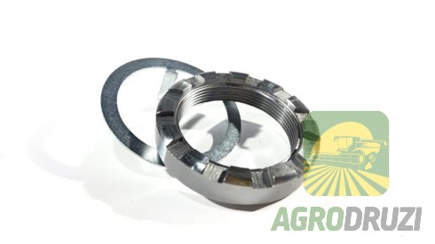 Гайка корончаста M45x1.5mm + шайба з вусиком Claas 500891