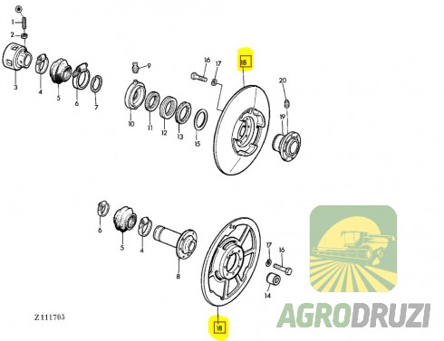 Тарілка варіатора молотарки John Deere Z10577