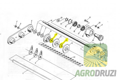 Шайба підкладка між гумовими тарілочками стола Anna Z-644 5644/63-041
