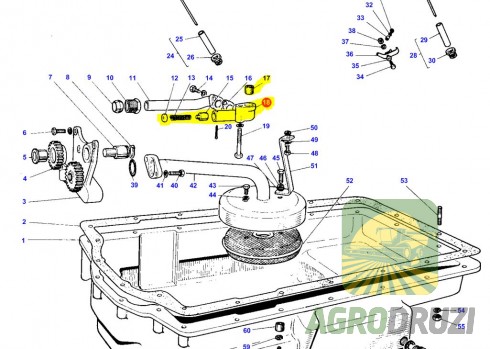 Клапан масляного насоса двигун Perkins 4.236. 4.248 Б/В 32712715