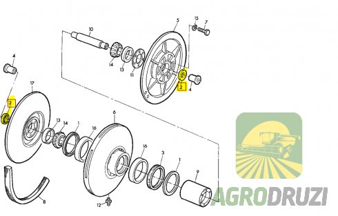 Сальник малий ходового варіатора 35x62x10mm John Deere AZ17932