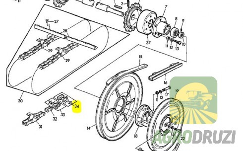 Зєднувач ланцюга S51 Elite (крок 38.1) John Deere AL15481