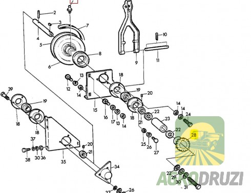 Зірочка жатки Tarmo Z21 на шпонку John Deere Z27685