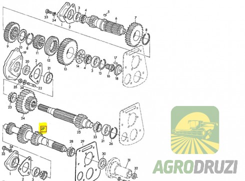 Вал КПП первинний (Tarmo) John Deere Z10928