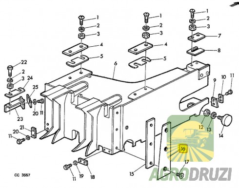 Ніж рухомий JOHN DEERE E16461