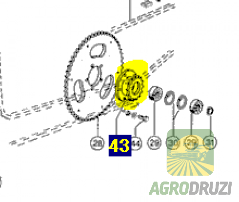 Зірочка Z14 з ступицею Claas 753534 JAG