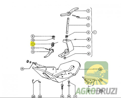 Пружина вертольота CLAAS Original 000025