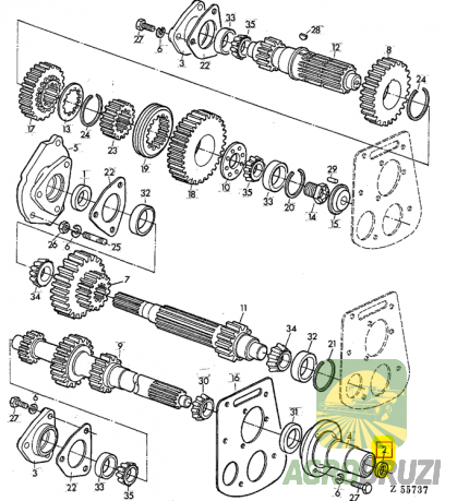 Сальник 35x49x6mm 19016638B John Deere AP19572