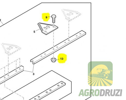 Болт сегмента+гайка (під викрутку) (УПАКОВКА 50 шт) M6x16 Шумахер H168565