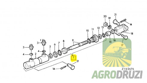 Циліндр ходового варіатора Tarmo John Deere AZ23704