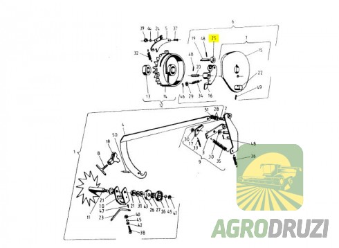 Ролик тарілки приводу в’язальних апаратів 2010-080-106 Sipma Original