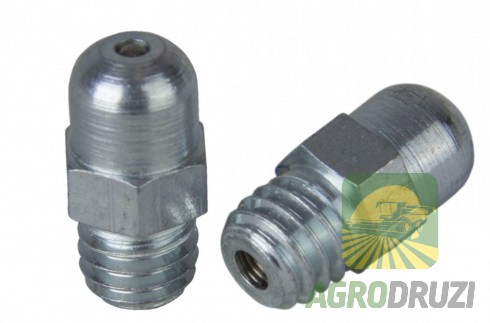 Прес-маслянка (масльонка, тавотниця) пряма M6x1 DIN 3402 (пряма головка)