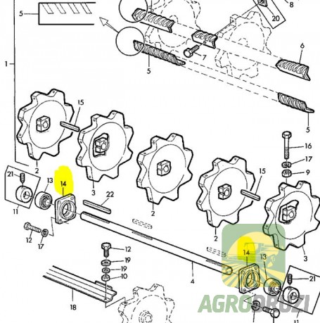 Корпус підшипника Tarmo d=110mm John Deere Z10745