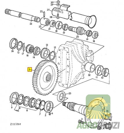 Шестерня бортової John Deere Z11013