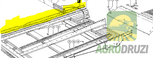 Гумове ущільнення грохота 60x2430mm Claas 662661