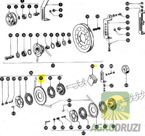 Зірочка елеватора  Z38 d=80mm 617214 CLAAS JAG