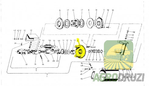 Зірочка приводу підбирача Z42 Sipma 2023-130-770